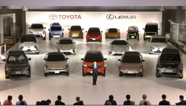 Toyota公布电动车战略  一次亮相5款新车