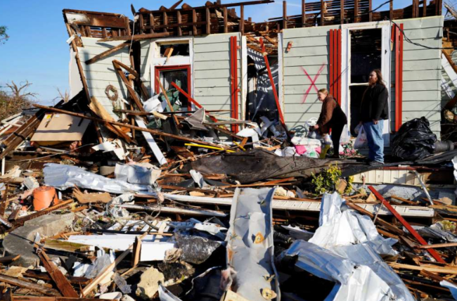 美中西部风灾刚过 1亿人面临三重威胁