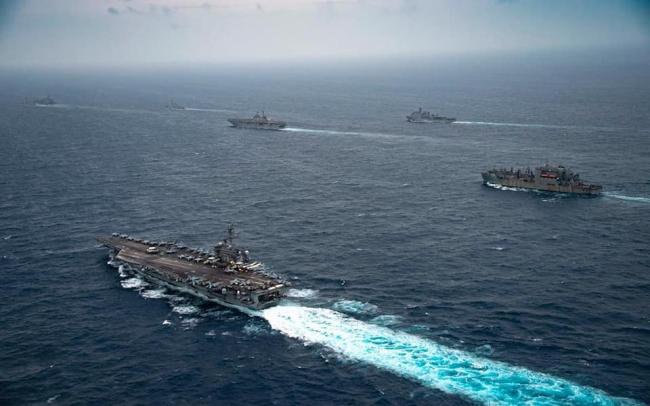 航母＋两栖攻击舰 从美军2022南海“起手式”谈起…