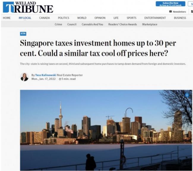 学习新加坡，加拿大考虑对炒房征30%的税？