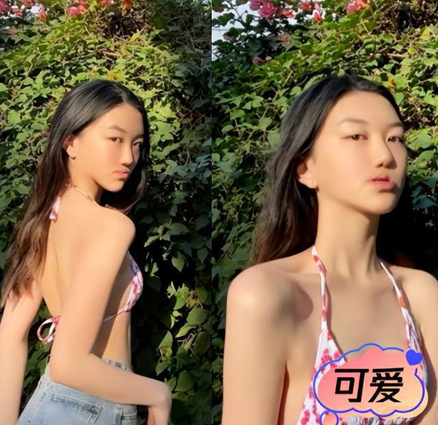15岁李嫣霸气回应泳装争议 敞开白衬衫再扮性感