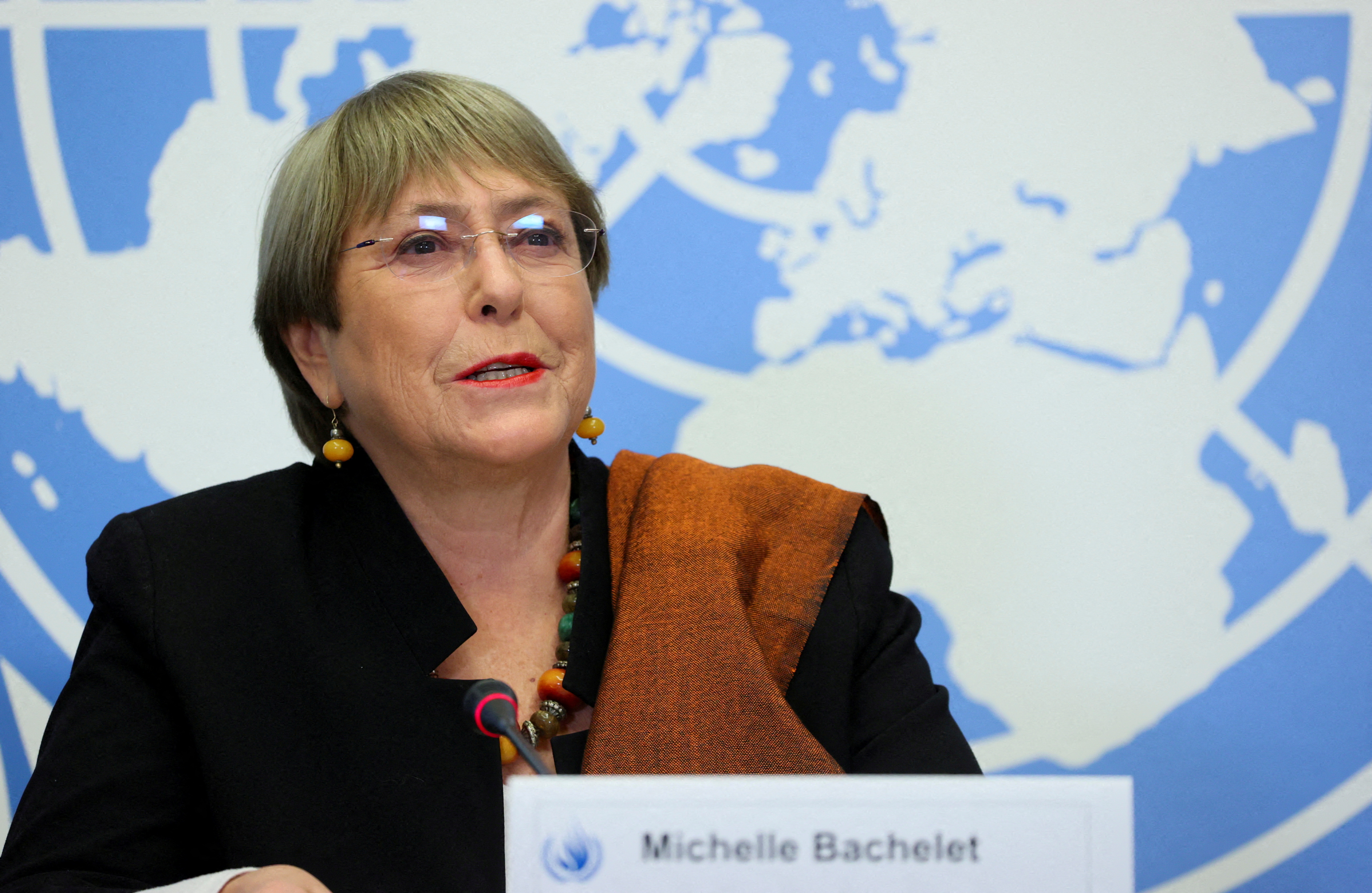 联合国人权事务高级专员巴切莱特 (Michele Bachelet)。（路透社）