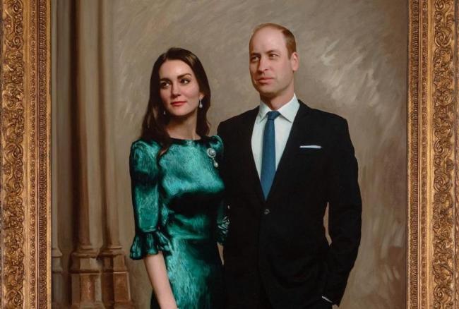 威廉王子、凯特王妃“首张官方肖像画”曝光
