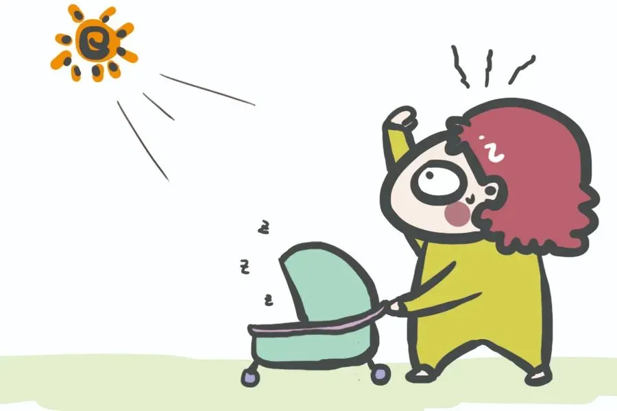 夏天这样用婴儿车 就是在害宝宝严重可致休克