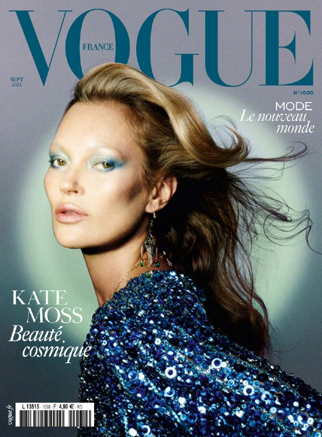 老牌超模Kate Moss再登VOGUE封面 画风太媚了