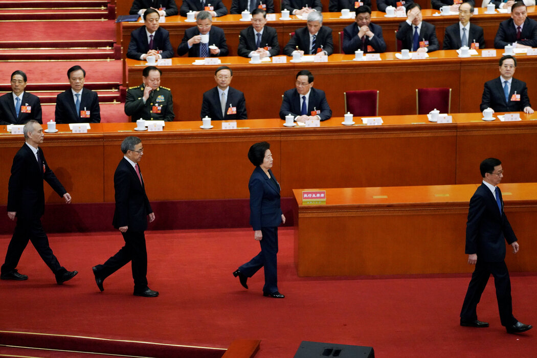 孙春兰在2018年的全国人民代表大会上。在今年的中国共产党代表大会上，女性代表不到三分之一。