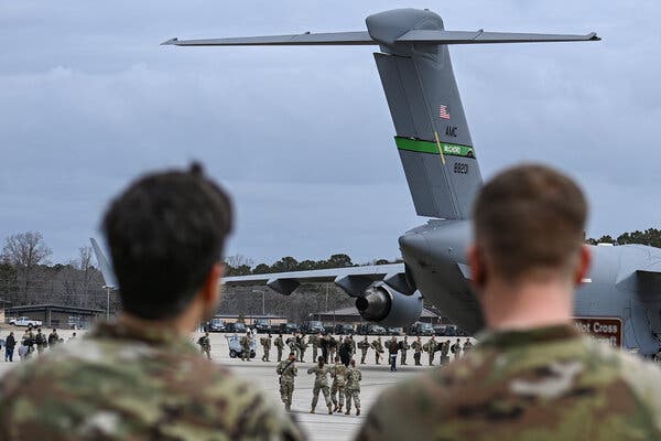 U.S. troops in Fort Bragg, N.C., prepared to deploy to Eastern Europe in early February in response to the crisis in Ukraine. 