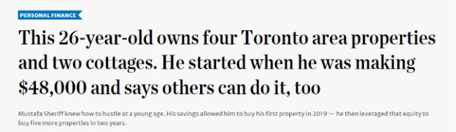 勤工俭学 加拿大26岁移民2年买6套房 财富自由？