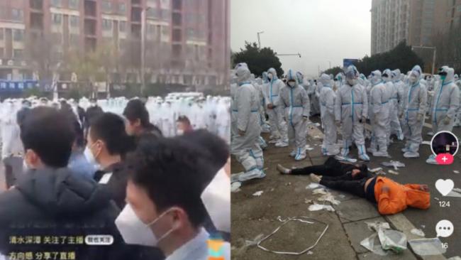 现场画面曝光！网传郑州富士康员工与警方对峙