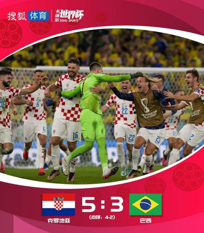 巴西出局！世界杯点球大战 克罗地亚晋级4强