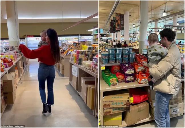 华裔女星带1岁宝宝逛中国超市 竟被网友骂
