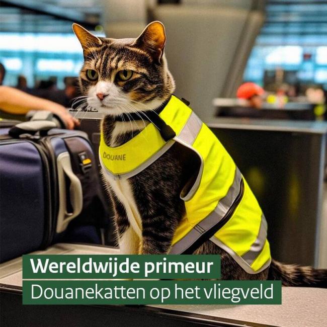 超萌！荷兰海关推全球首只“缉毒猫”