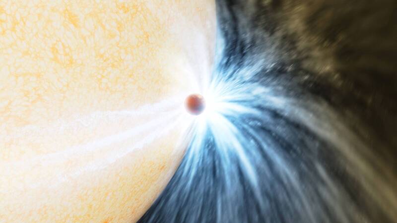 科學家第一次捕捉到一顆垂死的類太陽恆星正在吞噬一顆行星，不是輕咬或咬一小口，而是一大口吃掉。（美聯社）