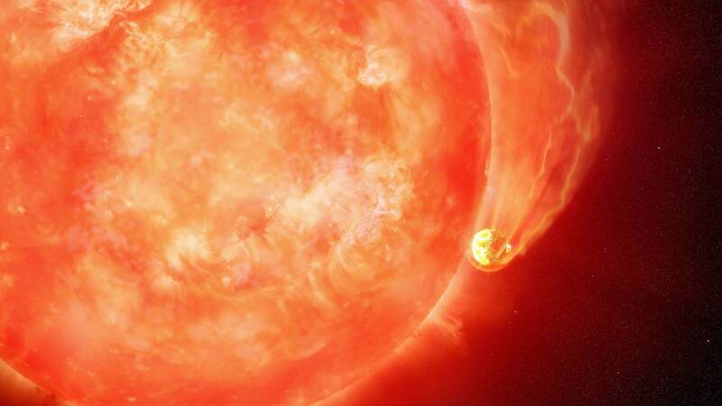 科學家第一次捕捉到一顆垂死的類太陽恆星正在吞噬一顆行星，不是輕咬或咬一小口，而是一大口吃掉。（法新社）
