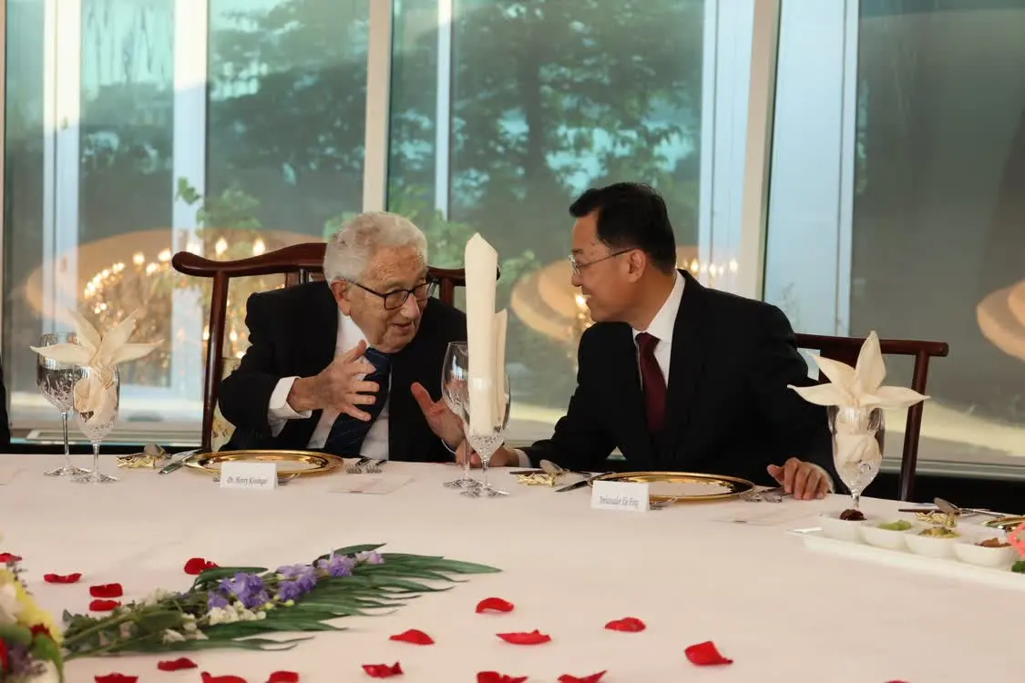 中国驻美大使为基辛格举办百岁寿宴，现场图曝光