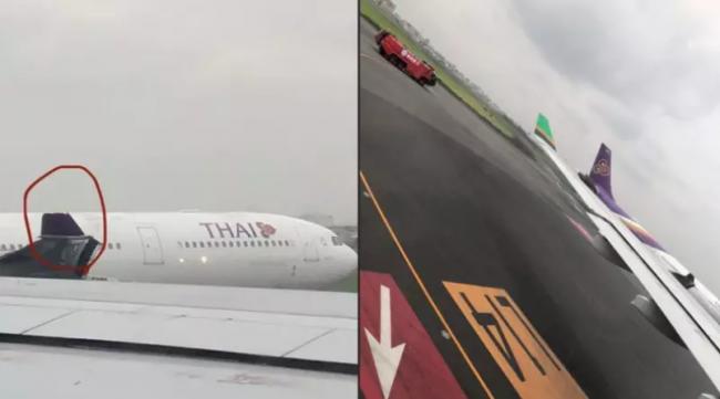 长荣与泰航滑行道上碰撞 日本羽田机场关闭跑道