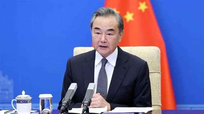 中國外交部長秦剛已經消失超過3周，王毅首度向美方表示他消失的「真正原因」。（圖／翻攝自中國外交部網站）