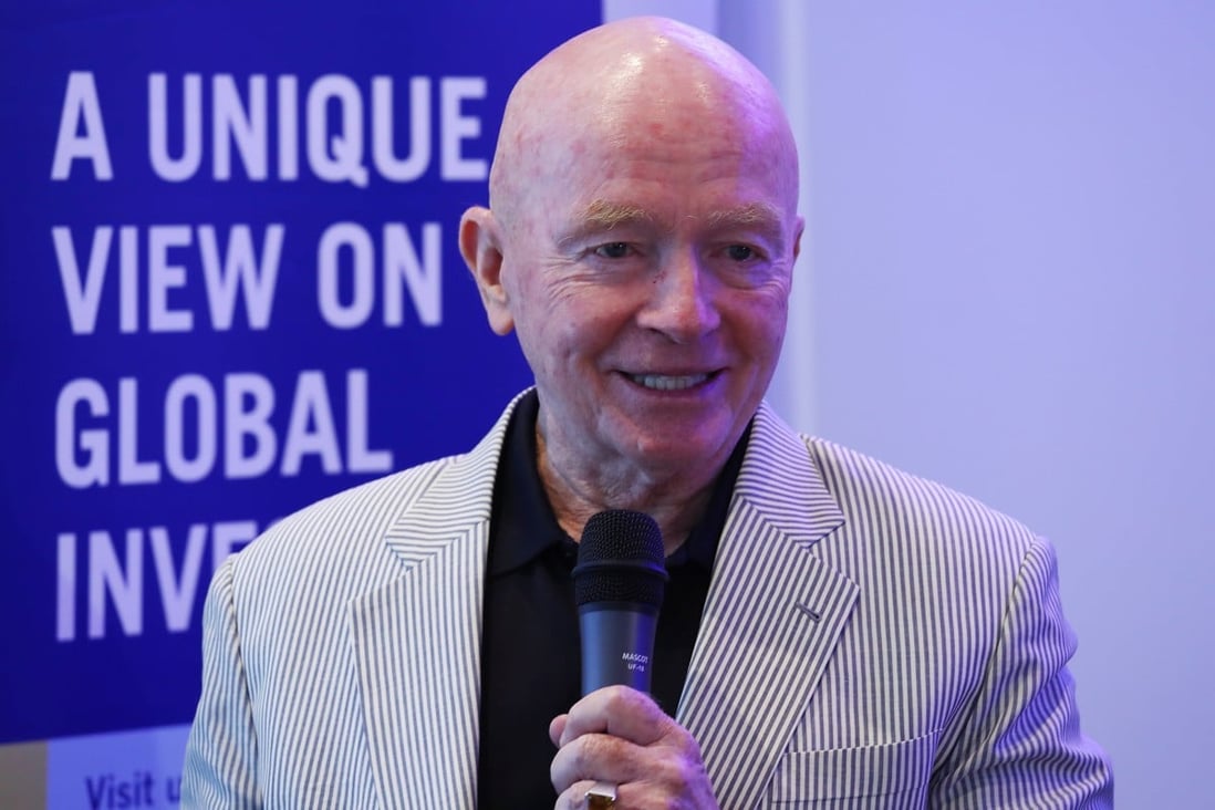Mark Mobius, founder of Mobius Capital Partners and former executive chairman of Templeton Emerging Markets Group, meets the media in Central, Hong Kong, in September 2017. Photo: Nora Tam
