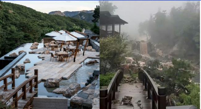 “北京最贵”悉昙酒店传遭冲毁 河北受灾严重