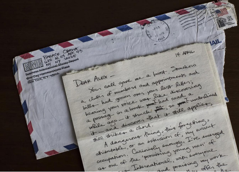 21岁的欧巴马在1982年11月写给当时女友麦克尼尔的信，目前由埃默里大学收藏。...