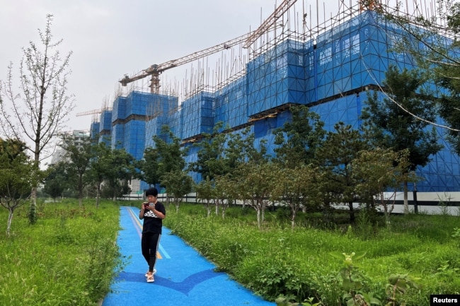 碧桂园正在北京开发的一个住宅楼盘。（2023年8月11日）