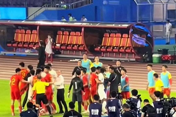 &#8203;杭州亚运会中国男足和卡塔尔爆冲突 视频热传