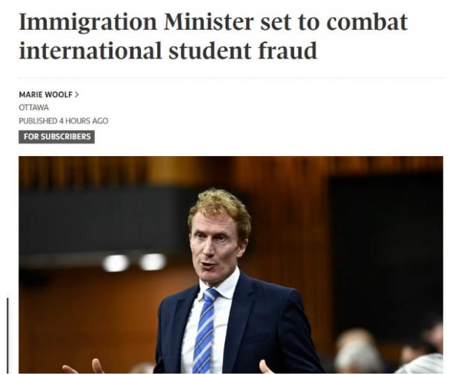 加移民部长：将采取措施打击留学生欺诈行为