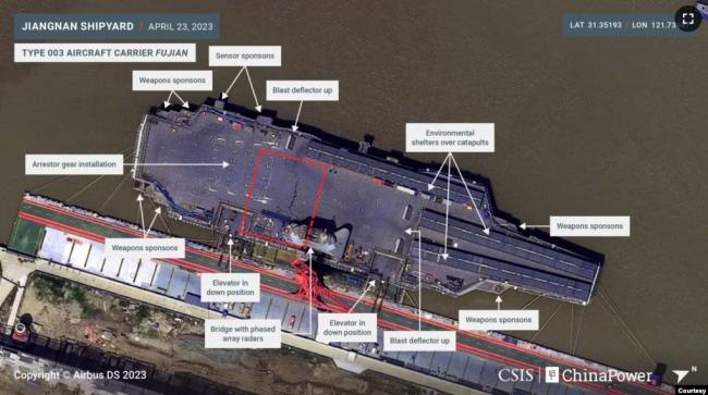 中国最新航母“福建舰”进行电磁弹射测试