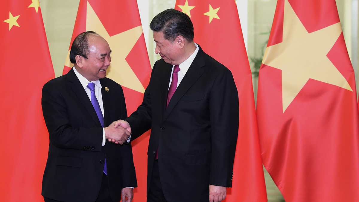 中国国家主席与越南总理曾于2019年会晤（路透社图片）