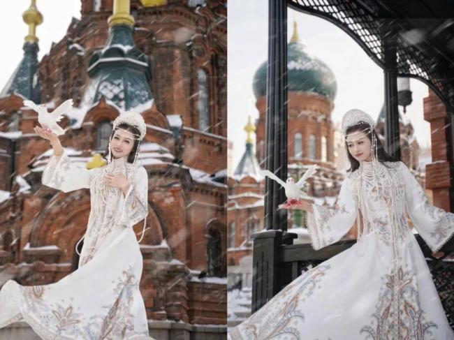 去哈尔滨当“俄式公主”的女孩儿们，被冷哭了