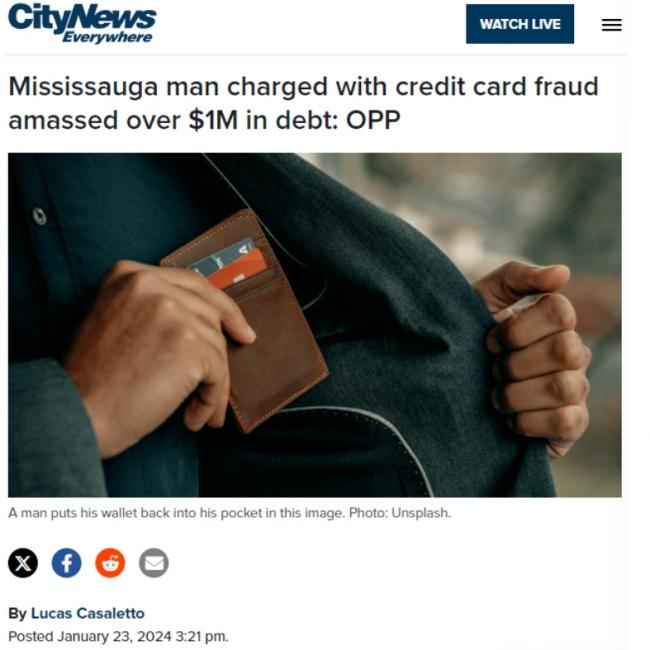 男子疯狂刷卡从不还款欠下高达100万巨债 结果…