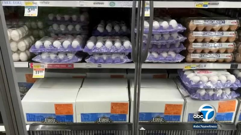 鸡蛋价格开始攀升。 （画面取自ABC 7电视台）