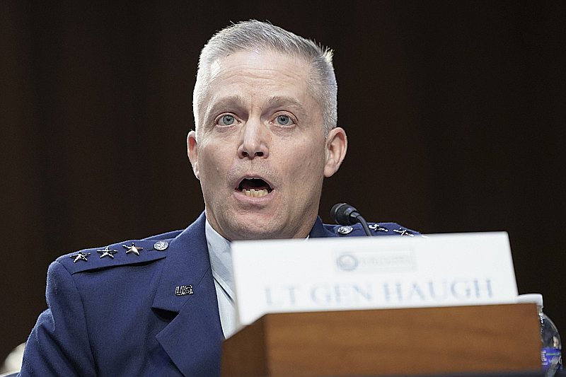 空军出身的郝格（Timothy Haugh）2日出任五角大厦网络司令部司令暨美国国安局局长。 （美联社）