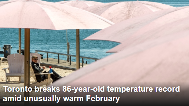 多伦多热破183年记录！下周连续冰雪+降温