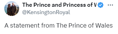 威廉王子最新声明没用夫妻名义 越扒越不对劲