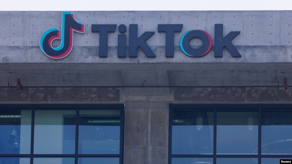 资料照片：TikTok在美国加利福尼亚州卡尔弗城的办公楼。(2023年4月26日)