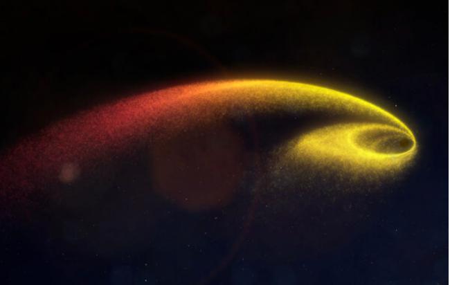 天文学家罕见发现恒星被超大黑洞撕裂
