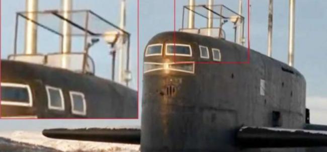 俄军被打怕了 躲在北冰洋核潜艇 都装上防护罩了