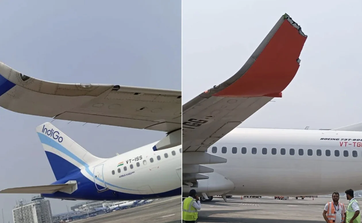 突发：两架飞机又在机场撞了 机翼损毁