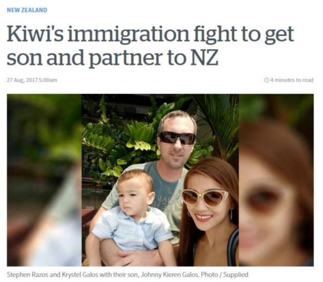 移民嫁新西兰公民 生娃了 仍被勒令离境