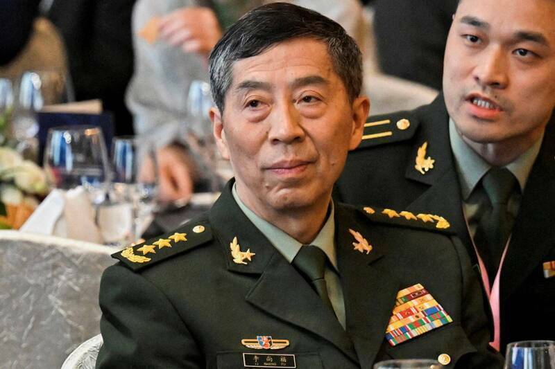 中國前國防部長李尚福。  （路透資料照）