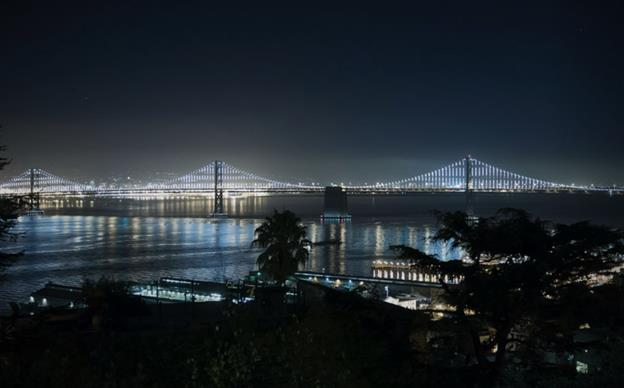 旧金山海湾大桥新版灯光秀 明年3月重现璀璨