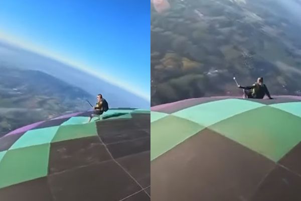 極限跳傘失敗！ 20m高空墜落瞬間畫面曝