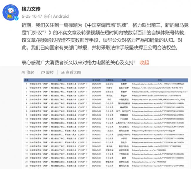 格力空调跌出前三?董明珠亲自“打假 格力空调跌出前三?董明珠亲自“打假
