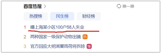 上热搜！网传上海某小区100户有58人失业