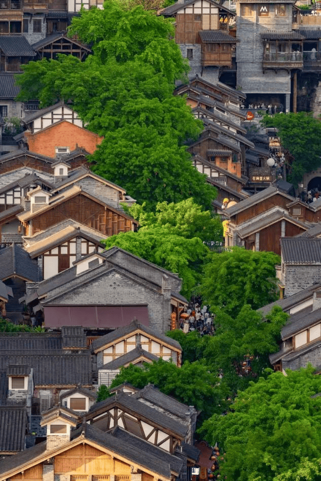 层层叠叠的立体景致 重庆十八梯风貌区