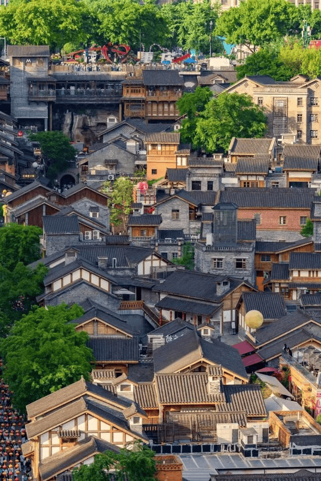 层层叠叠的立体景致 重庆十八梯风貌区