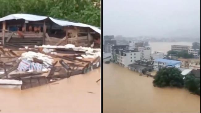 广东多地特大暴雨致洪水泛滥