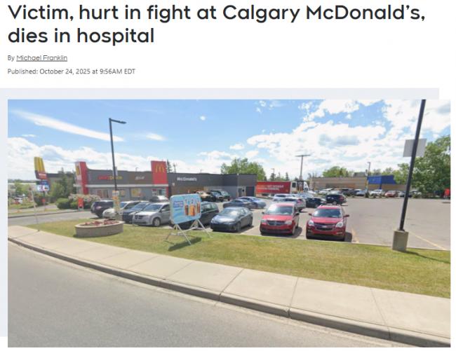 2名华人大爷麦当劳停车场大打出手   闹出人命 2名华人大爷麦当劳停车场大打出手   闹出人命