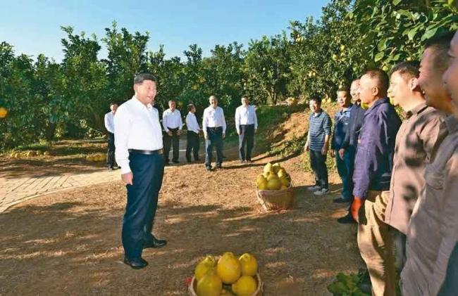 习近平向父亲的恩人铜像鞠躬   献花篮